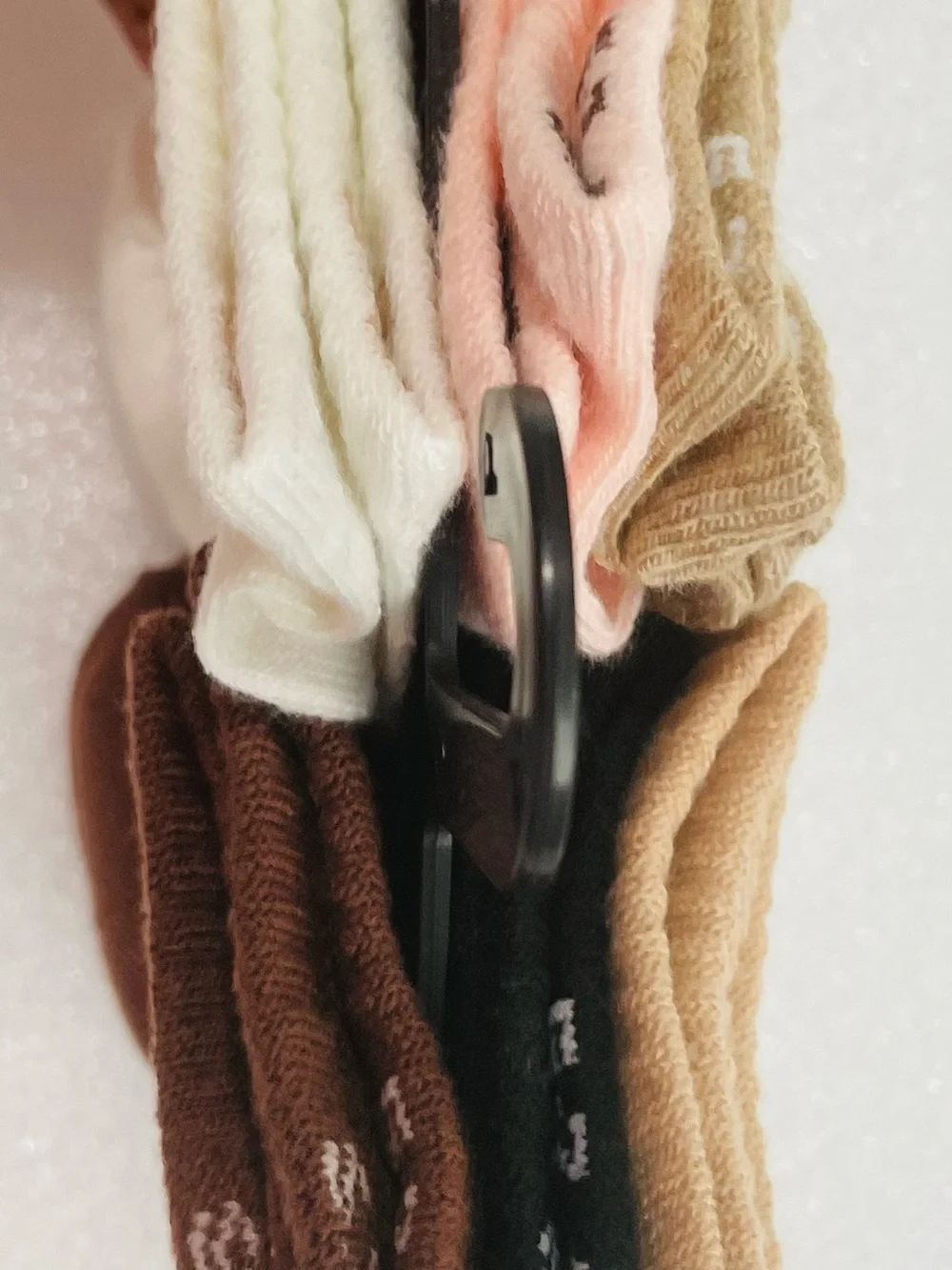 Nike 6-Pack Low Cut Socks - Tan with Pink Trim